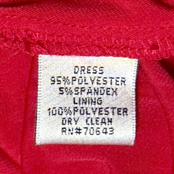 Jessica Howard Red Marilyn Dress Vintage Style Size 12 Pleated Swing Midi Y2K - Picture 10 of 10